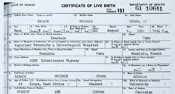 President Obama Releases His Birth Certificate